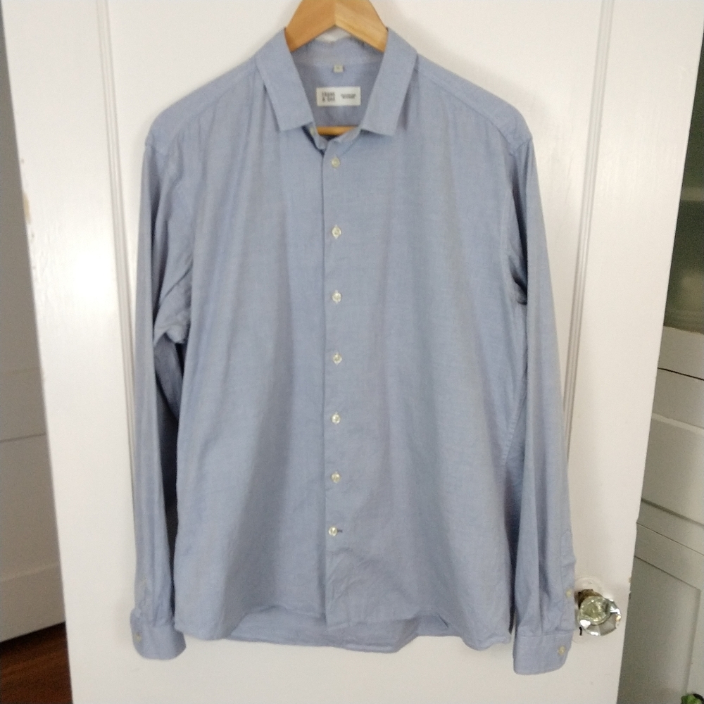 Frank & Oak Light Blue Button Up Shirt